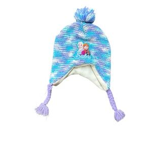 Frozen Sisters Blue and Purple Knit Hat
